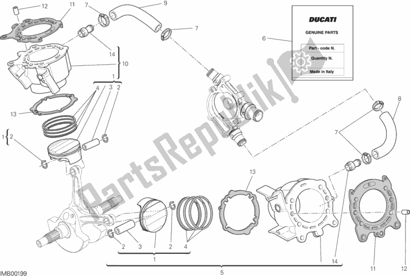 Alle onderdelen voor de Cilinders - Zuigers van de Ducati Monster 1200 S USA 2014